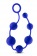 Синяя анальная цепочка 16 Inch Silicone Anal Beads - 40,6 см. - Blush Novelties