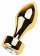 Золотистая пробка-пуля с прозрачным кристаллом - 9,5 см. - ToyFa - купить с доставкой в Москве