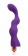 Фиолетовый рельефный вибромассажер - 17,5 см. - Bior toys