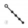 Чёрная анальная цепочка с 4 шариками - 33 см. - Rubber Tech Ltd