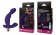 Фиолетовый силиконовый изогнутый вибромассажер с отростком - Bior toys