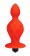 Красная коническая анальная вибровтулка - 10 см. - Bior toys
