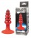 Красная анальная пробка-елочка с круглым ограничителем - 10 см. - Bior toys