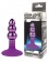Фиолетовая анальная пробка-елочка с круглым ограничителем - 9 см. - Bior toys