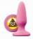 Розовая силиконовая пробка среднего размера Emoji SHT - 10,2 см. - NS Novelties - купить с доставкой в Москве