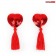 Красные текстильные пестисы в форме сердечек с кисточками - Bior toys купить с доставкой