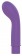 Фиолетовый вибромассажер с изогнутой головкой - 11,3 см. - Bior toys