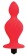 Красная анальная вибровтулка конической формы - 10 см. - Bior toys