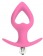 Розовая анальная вибровтулка в форме сердечка - 14 см. - Bior toys