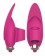 Розовый вибростимулятор с петелькой под палец - 8 см. - Bior toys