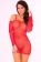Эротическое платье с длинным рукавом Bad Intentions Fishnet Mini Dress - Pink Lipstick купить с доставкой