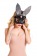 Черная кожаная маска с ушками Bonny - ToyFa - купить с доставкой в Москве