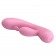 Нежно-розовый вибратор Hugo с клиторальным отростком - 16,5 см. - Baile