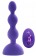Фиолетовый анальный вибростимулятор Anal Beads S с пультом ДУ - 14,5 см. - Howells