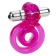 Ярко-розовое эрекционное кольцо с вибропулей Dual Clit Flicker - California Exotic Novelties - в Москве купить с доставкой