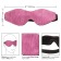 Розово-черная маска на резинке Tickle Me Pink Eye Mask - California Exotic Novelties - купить с доставкой в Москве
