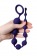 Фиолетовая силиконовая анальная цепочка Grape - 35 см. - ToyFa