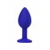 Синяя силиконовая анальная пробка Brilliant с прозрачным кристалллом - 7 см. - ToyFa - купить с доставкой в Москве Синяя силиконовая анальная пробка Brilliant с прозрачным кристалллом - 7 см. - ToyFa - купить с доставкой в Москве
