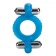 Голубое эрекционное кольцо с 2 виброэлементами Double Dolphin - California Exotic Novelties - в Москве купить с доставкой