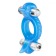 Голубое эрекционное кольцо с 2 виброэлементами Double Dolphin - California Exotic Novelties - в Москве купить с доставкой