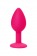 Розовая коническая анальная пробка с прозрачным кристаллом - 7,2 см. - POPO Pleasure - купить с доставкой в Москве
