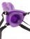Фиолетовый полый страпон с вибрацией и клиторальным стимулятором Wonderful Wabbit Hollow Strap-on - 18 см. - Pipedream - купить с доставкой в Москве