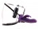 Фиолетовый полый страпон с вибрацией и клиторальным стимулятором Wonderful Wabbit Hollow Strap-on - 18 см. - Pipedream - купить с доставкой в Москве