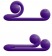 Уникальный фиолетовый вибромассажер-улитка для двойной стимуляции Snail Vibe - Snail