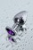 Серебристая коническая анальная пробка с фиолетовым кристаллом - 7 см. - ToyFa - купить с доставкой в Москве