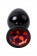Черный анальный плаг с кристаллом красного цвета - 8,2 см. - ToyFa - купить с доставкой в Москве