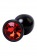 Черный анальный плаг с кристаллом красного цвета - 8,2 см. - ToyFa - купить с доставкой в Москве