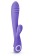 Фиолетовый вибратор с клиторальным отростком Fane - 22 см. - EDC