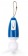 Сине-белый мини-вибратор в форме брелка - Brazzers - купить с доставкой в Москве