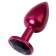 Красная анальная пробка с кристаллом черного цвета - 7,2 см. - ToyFa - купить с доставкой в Москве