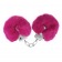 Розовые меховые наручники Love с ключиками - Baile - купить с доставкой в Москве