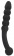 Черный изогнутый анальный стимулятор-елочка - 22,5 см. - Bior toys