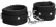 Черные наручники Plush Leather Hand Cuffs - Shots Media BV - купить с доставкой в Москве
