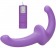 Фиолетовый безремневой вибрострапон с пультом управления Vibrating Silicone Strapless Strapon - Shots Media BV - купить с доставкой в Москве