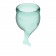 Набор темно-зеленых менструальных чаш Feel secure Menstrual Cup - Satisfyer - купить с доставкой в Москве