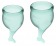 Набор темно-зеленых менструальных чаш Feel secure Menstrual Cup - Satisfyer - купить с доставкой в Москве