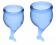 Набор синих менструальных чаш Feel secure Menstrual Cup - Satisfyer - купить с доставкой в Москве