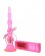 Розовая виброёлочка для анальной стимуляции - 17,8 см. - Seven Creations