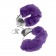 Металлические наручники Original Furry Cuffs с фиолетовым мехом - Pipedream - купить с доставкой в Москве