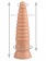 Телесный конический рельефный анальный фаллоимитатор - 22,5 см. - Джага-Джага
