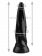 Черная коническая винтовая анальная втулка - 22,5 см. - Джага-Джага