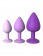 Набор из 3 фиолетовых анальных пробок со стразами Little Gems Trainer Set - Pipedream - купить с доставкой в Москве