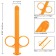 Набор из 2 оранжевых шприцов для введения лубриканта Lube Tube - California Exotic Novelties - купить с доставкой в Москве