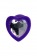 Фиолетовая анальная втулка Diamond Heart с прозрачным кристаллом - 7 см. - ToyFa - купить с доставкой в Москве