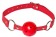 Красный кляп-шарик Firecracker - Lola Games - купить с доставкой в Москве
