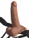 Кофейный перезаряжаемый вибрострапон 6  Hollow Rechargeable Strap-On Remote - 17,5 см. - Pipedream - купить с доставкой в Москве